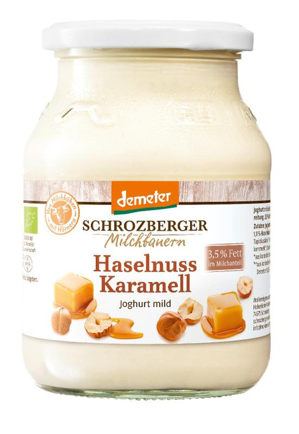 Produktfoto zu Haselnuss Karamell Joghurt 3,5 %