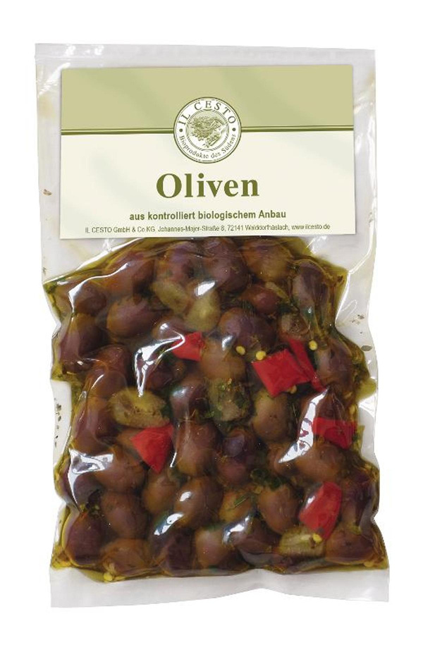 Produktfoto zu Ital. Leccino-Oliven schwarz