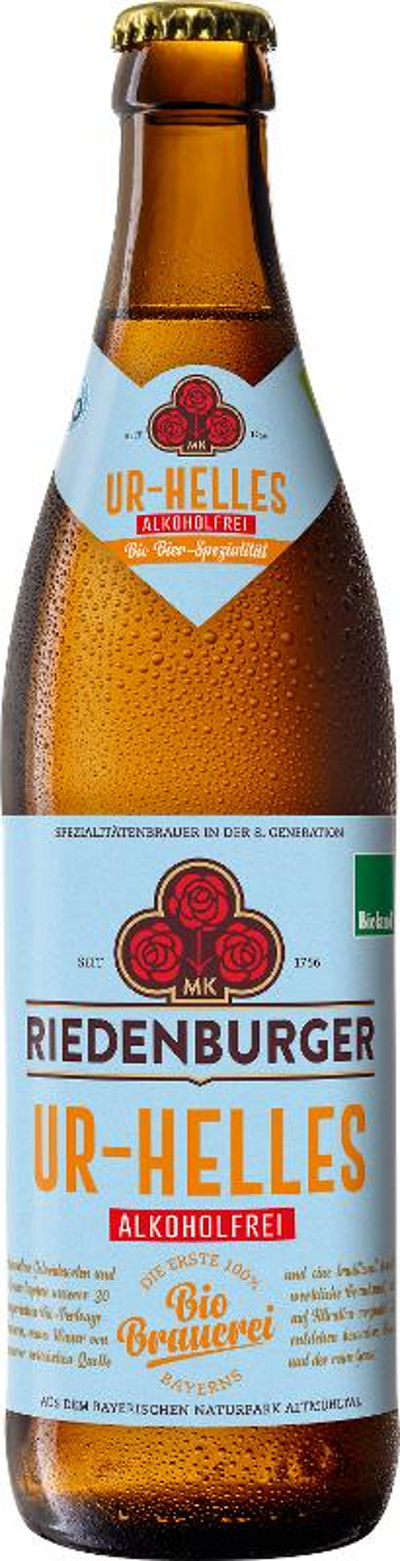 Produktfoto zu Riedenburger Ur Helles alkoholfrei 10 x 0,5l