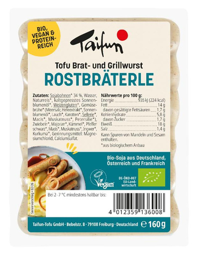 Produktfoto zu Tofu Rostbräterle Taifun