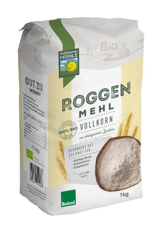 Produktfoto zu Roggenvollkornmehl 1kg