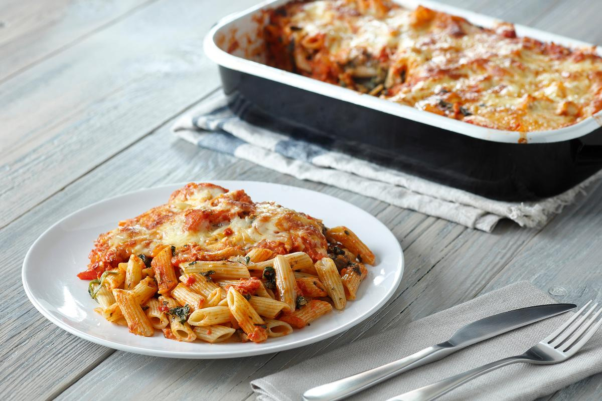 Nudel-Spinat-Auflauf