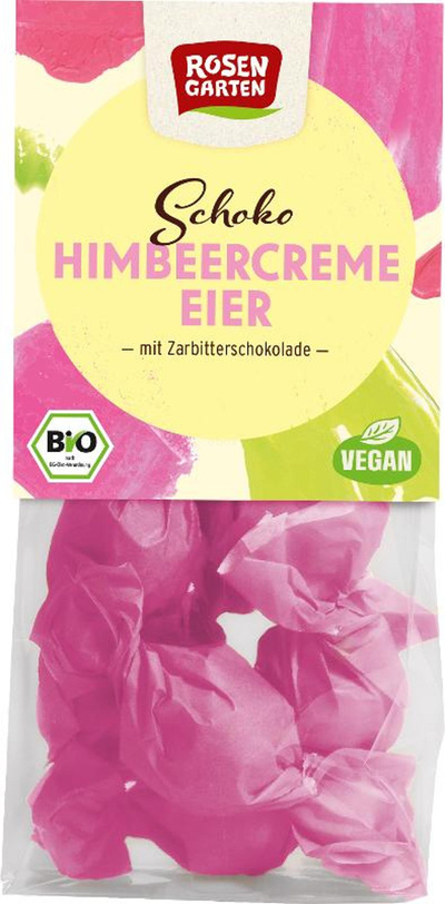 Produktfoto zu Schoko Eier Zartbitter mit Himbeercreme