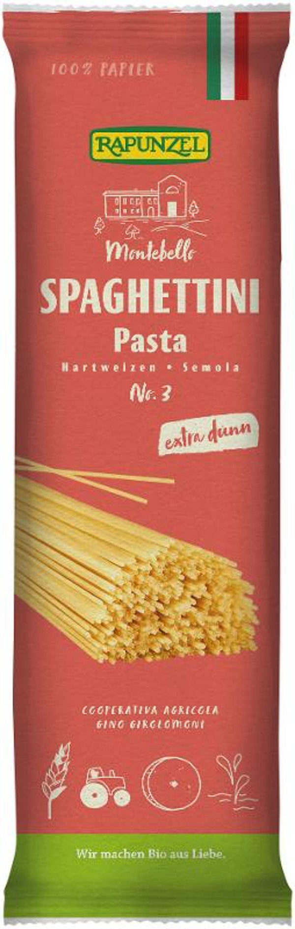 Produktfoto zu Spaghettini Semola, no.3, extra dünn