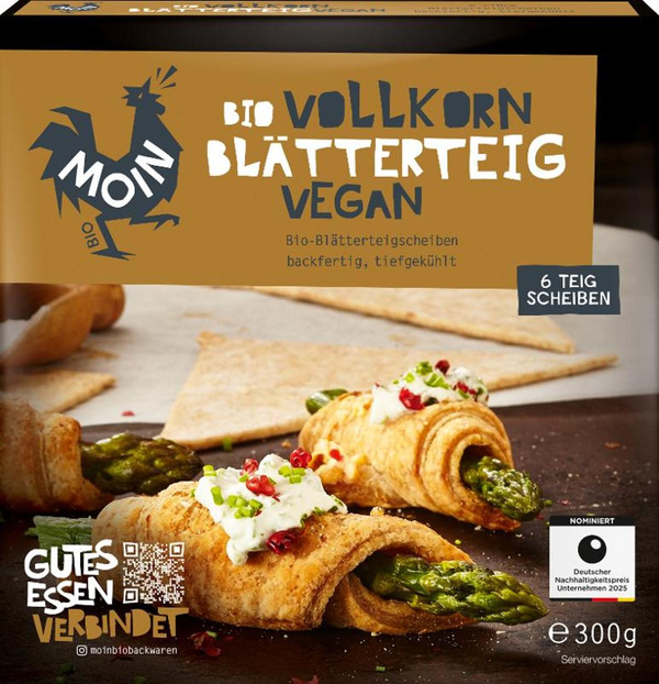 Produktfoto zu Blätterteig Vollkornmehl 300g, vegan