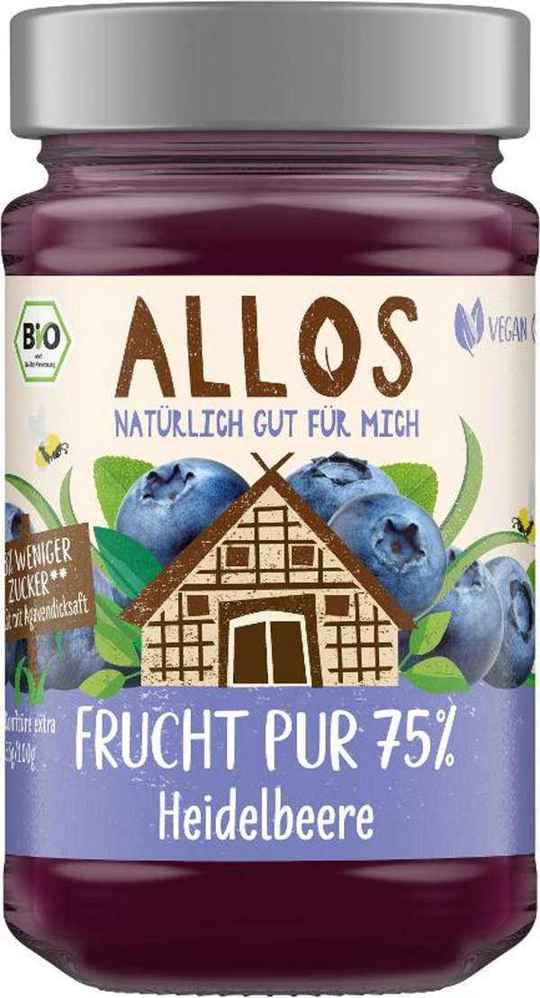Produktfoto zu Frucht Pur Heidelbeere 250g