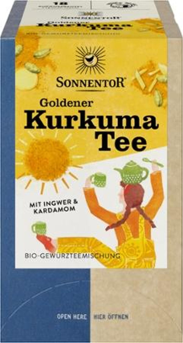 Produktfoto zu Goldener Kurkuma Tee im Teebeutel