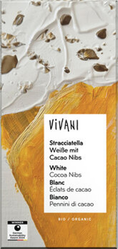 Produktfoto zu Schokolade Stracciatella Weiße mit Cacao