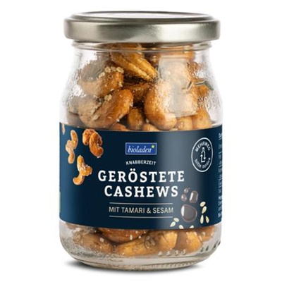 Produktfoto zu Cashews Tamari Sesam im Glas