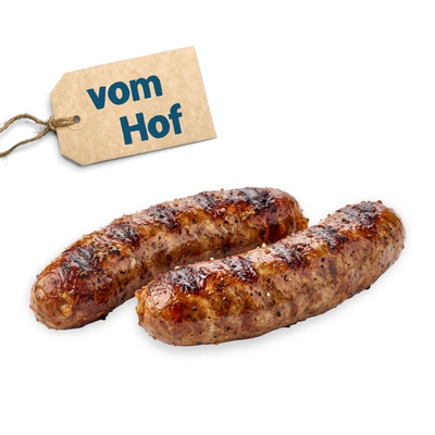 Produktfoto zu Rostbratwurst mit Käse, 2 Stk., vom Hof