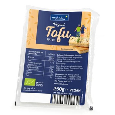 Produktfoto zu Tofu natur, vakuum 250g