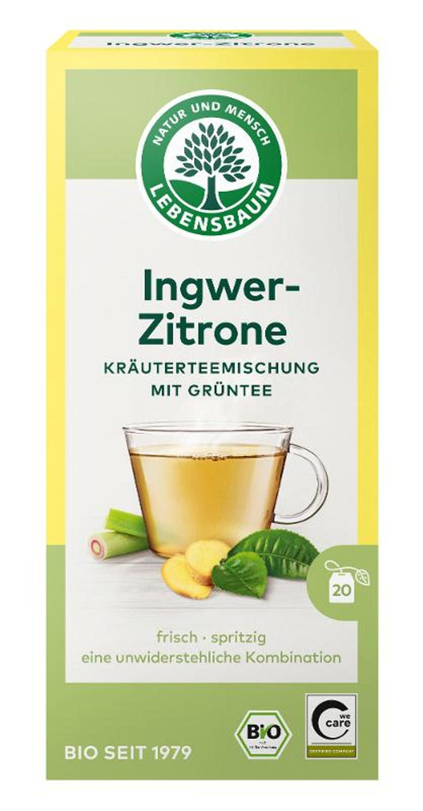 Produktfoto zu Grüntee Ingwer Zitrone, Teebeutel