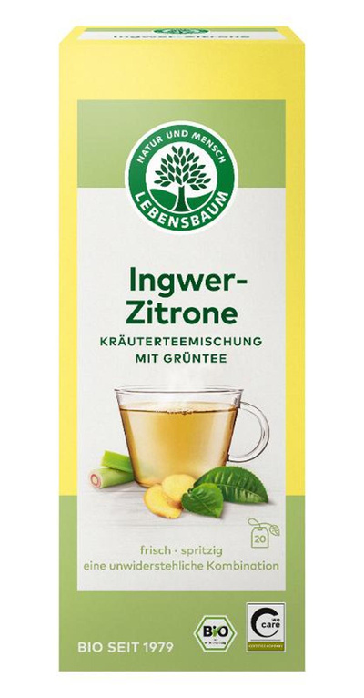 Produktfoto zu Grüntee Ingwer Zitrone, Teebeutel