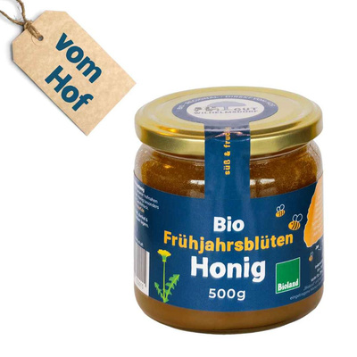 Produktfoto zu Frühjahrsblütenhonig, 500g, vom Hof