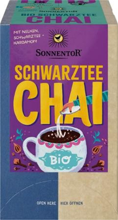 Produktfoto zu Schwarztee Chai im Teebeutel