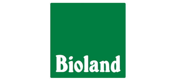KI generiert: Grünes Bioland-Logo mit dem Schriftzug "Bioland" in Weiß.