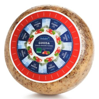Produktfoto zu Gouda Tomate Oregano Paprika, 1_2 Laib