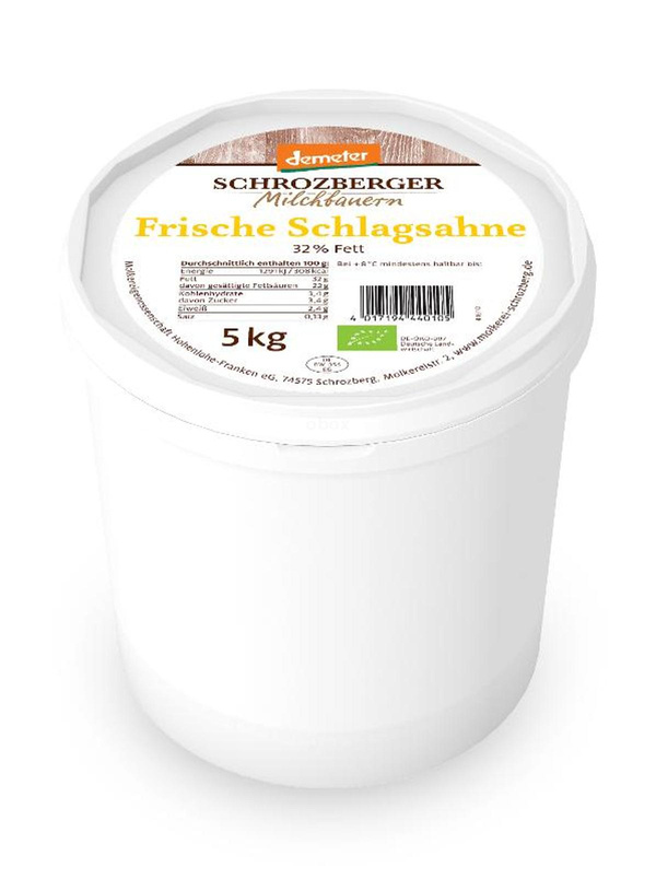 Produktfoto zu Schlagsahne 5l