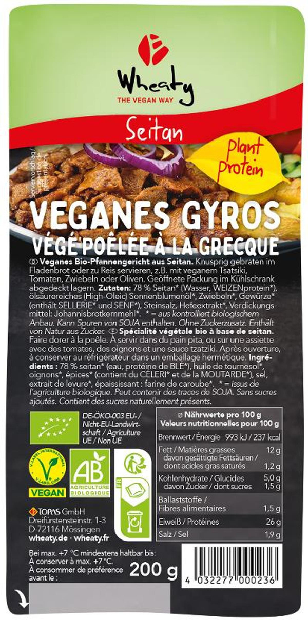 Produktfoto zu Veganes Kebab Gyros