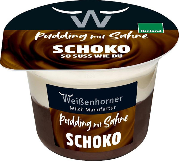 Produktfoto zu Schoko Pudding mit Sahne