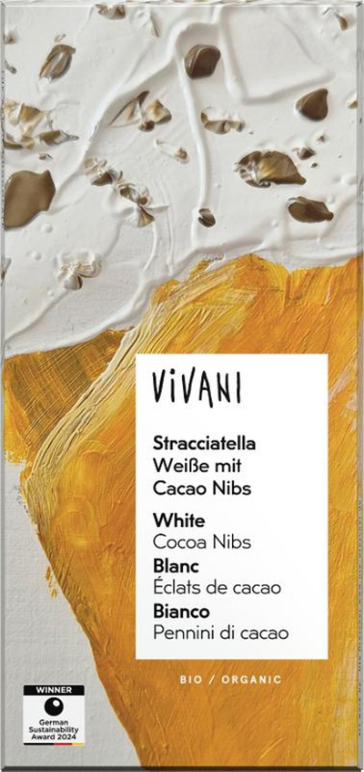 Produktfoto zu Schokolade Stracciatella Weiße mit Cacao