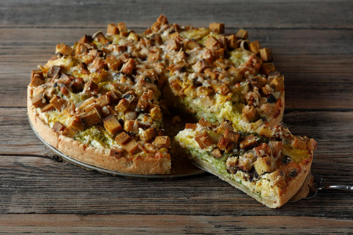 Wirsingquiche mit Kasselerwürfeln