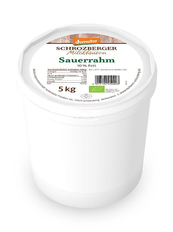 Produktfoto zu Saure Sahne 10% 5kg