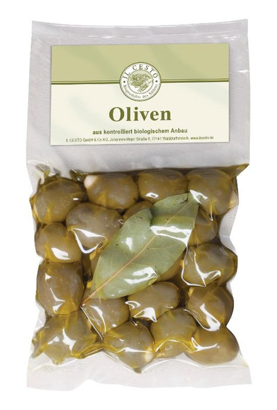 Produktfoto zu Griech. Oliven mit Mandeln gefüllt