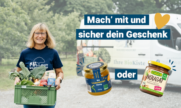 Biokiste Lieferservice kennenlernen Neukunde Neukundin 4+1 Aktion Angebot Biohof Gut Wilhelmsdorf