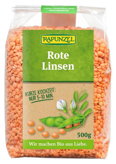 Produktfoto zu Linsen, rot, 500g
