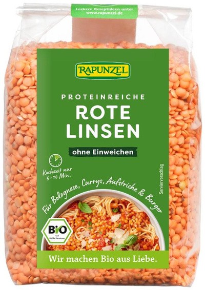 Produktfoto zu Linsen, rot, 500g