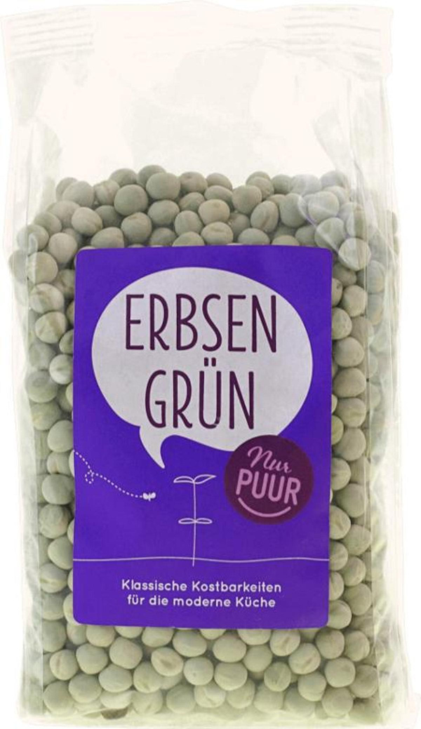 Produktfoto zu Erbsen, grün nur puur 500g