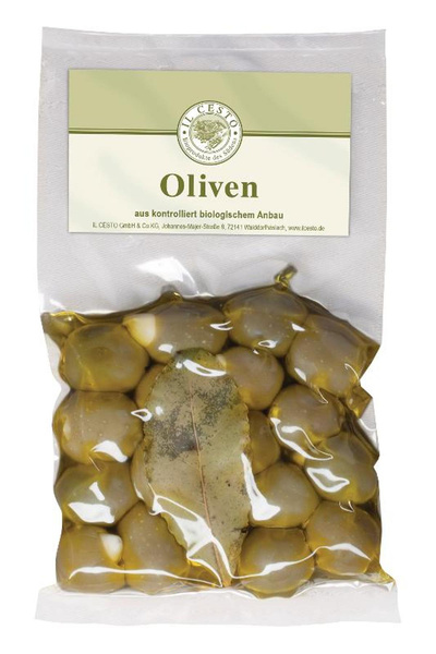 Produktfoto zu Griech. Oliven mit Knoblauch gefüllt