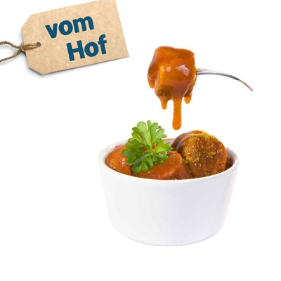 Produktfoto zu Currywurst in Sauce, vom Hof