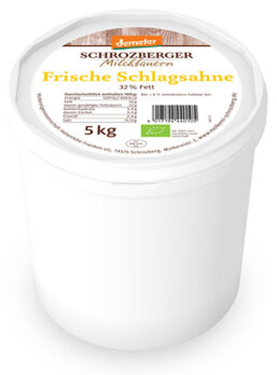 Produktfoto zu Schlagsahne 5l