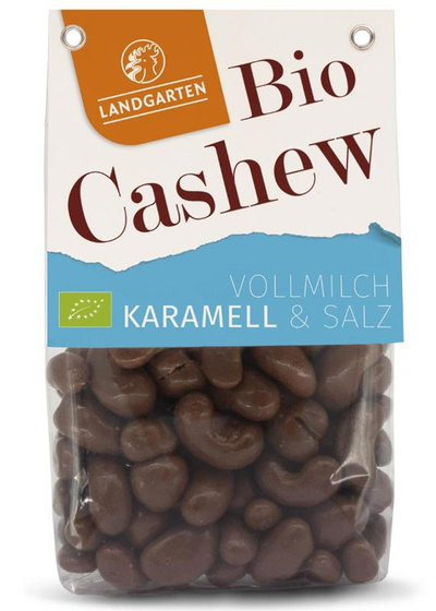 Produktfoto zu Cashews geröstet in Vollmilchschokolade mit Salzkaramell