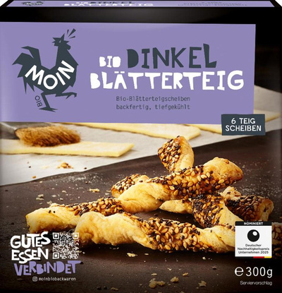 Produktfoto zu Blätterteig Dinkelmehl 300g