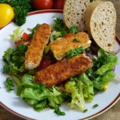 Produktfoto zu Griechischer Salat mit gebratenem Feta