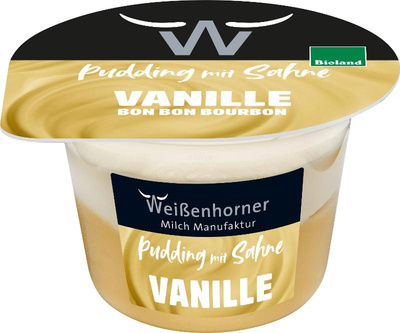 Produktfoto zu Vanille Pudding mit Sahne