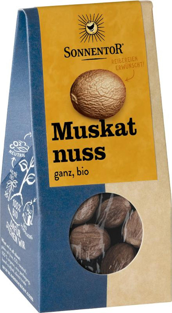 Produktfoto zu Gewürz, Muskatnüsse, ganz, 25g