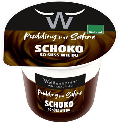 Produktfoto zu Schoko Pudding mit Sahne