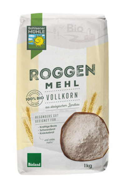 Produktfoto zu Roggenvollkornmehl 1kg