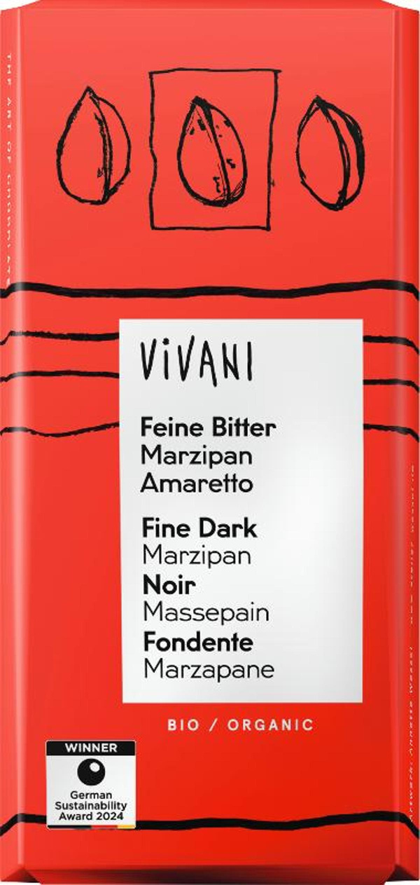 Produktfoto zu Schokolade Zartbitter Marzipan Amaretto