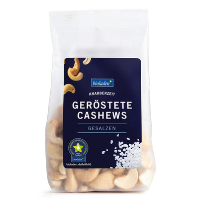 Produktfoto zu Cashews geröstet u. gesalzen 150g bioladen