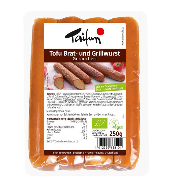 Produktfoto zu Tofu Brat- und Grillwurst gerä