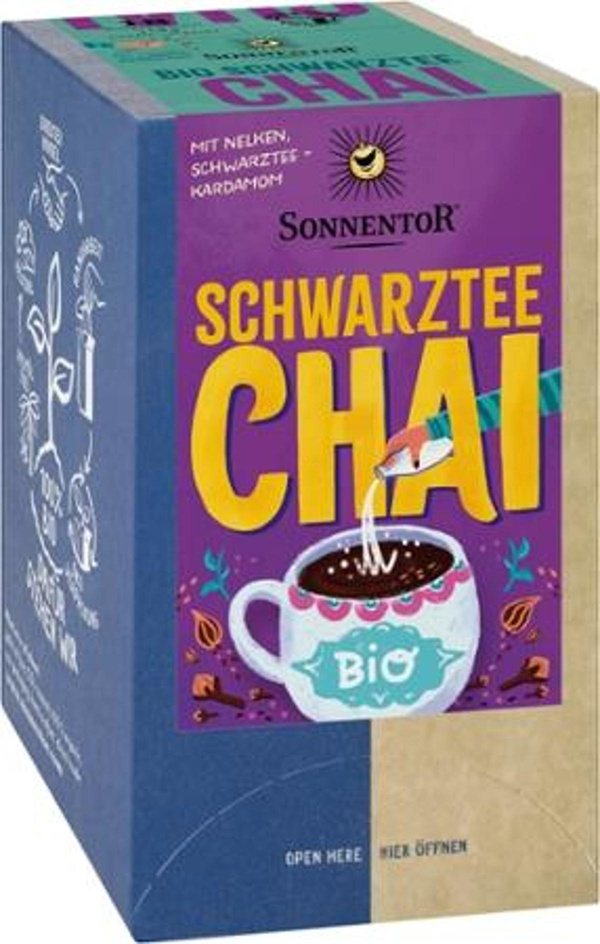 Produktfoto zu Schwarztee Chai im Teebeutel