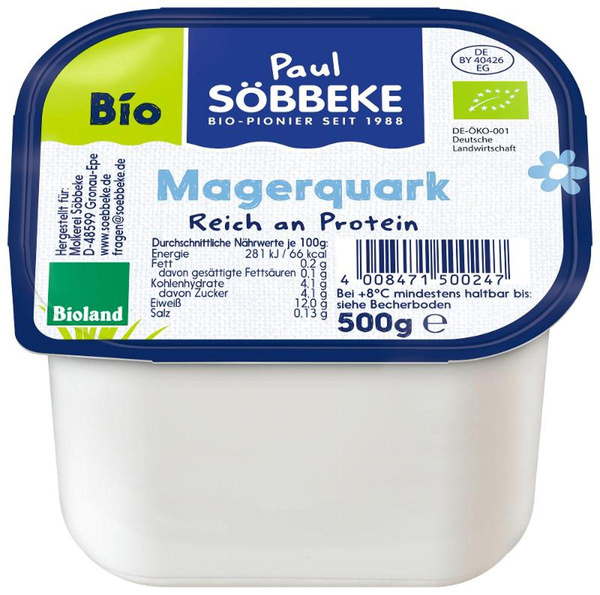 Produktfoto zu Speisequark mager 500g