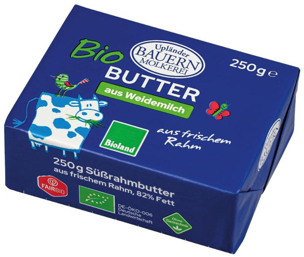 Produktfoto zu Butter, Süßrahm 250g UP