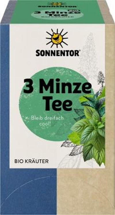 Produktfoto zu 3 Minze Tee, Teebeutel