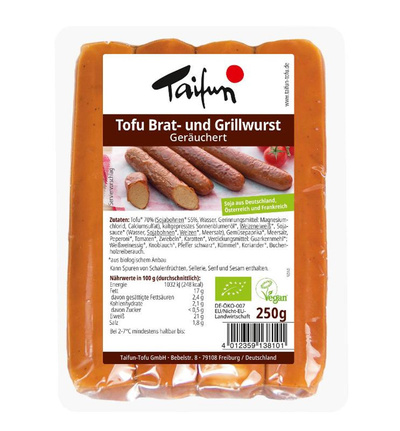 Produktfoto zu Tofu Brat- und Grillwurst geräuchert